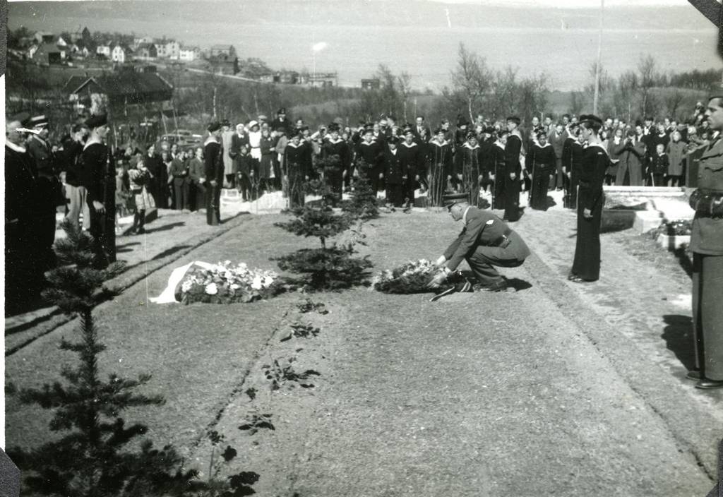 Flåtebesøk i Narvik 28. mai 1946. 6årsdagen for kapitulasjonen