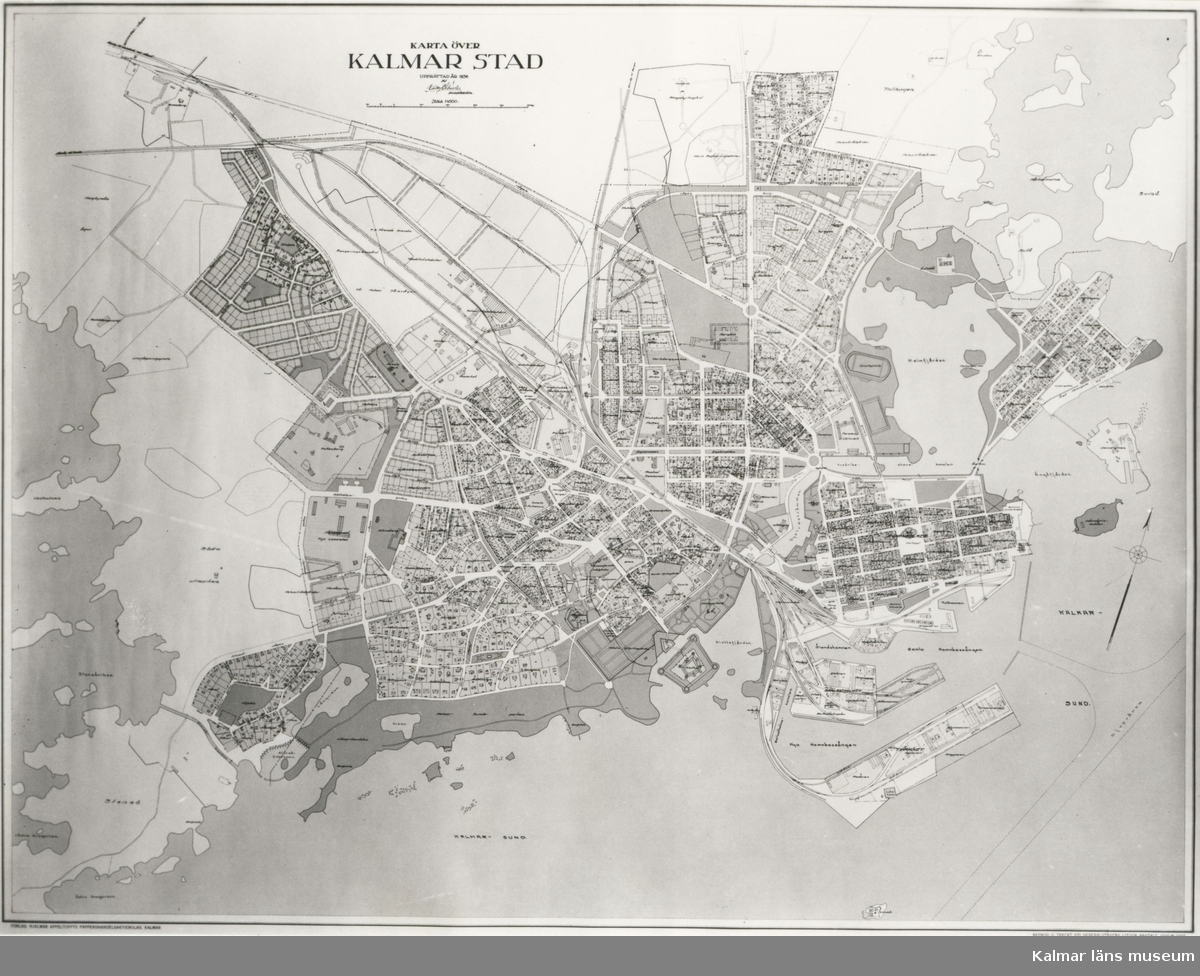 Karta över Kalmar Stad. - Kalmar läns museum / DigitaltMuseum