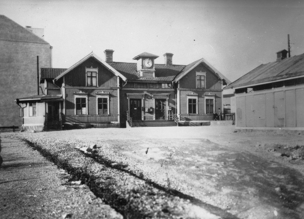 Provisoriskt stationshus från 1885 - Järnvägsmuseet / DigitaltMuseum